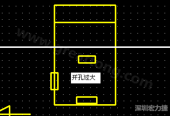 PCB設(shè)計(jì)時(shí)后焊元件焊盤開(kāi)孔過(guò)大容易使焊錫流進(jìn)插座造成短路。