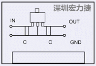 圖3：降壓電路的PCB設(shè)計(jì)示例。
