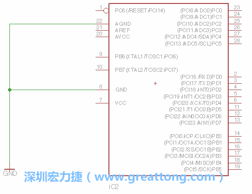 排針的用途是連接微控制器的輸出和輸入，它提供了一個(gè)平臺(tái)給焊線和針腳。