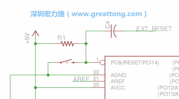 很多PCB設(shè)計(jì)者的設(shè)計(jì)不符合人體工學(xué)，他們使用很小的按鈕、不方便的元件配置和難以解讀的標(biāo)簽，千萬不要變成這樣！這次我們的設(shè)計(jì)有一個(gè)大小合適的重置按鈕（reset button）和可以清楚辨認(rèn)是否已經(jīng)接上電源的LED指示燈。