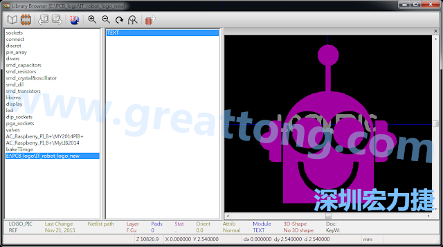 目前這個(gè)Library IT_robot_logo_new.mod 只有一個(gè)footprint。如何增加更多footprint 到這個(gè)library 中呢?