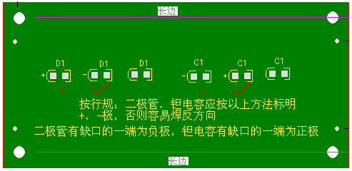 關(guān)于二極管、鉭電容的極性標注